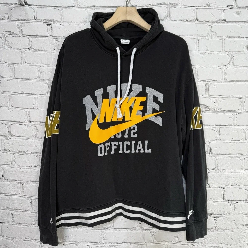 Nike Sportswear‎ French Terry Pullover Hoodie 2XL Black DD6168-010 Streetwear